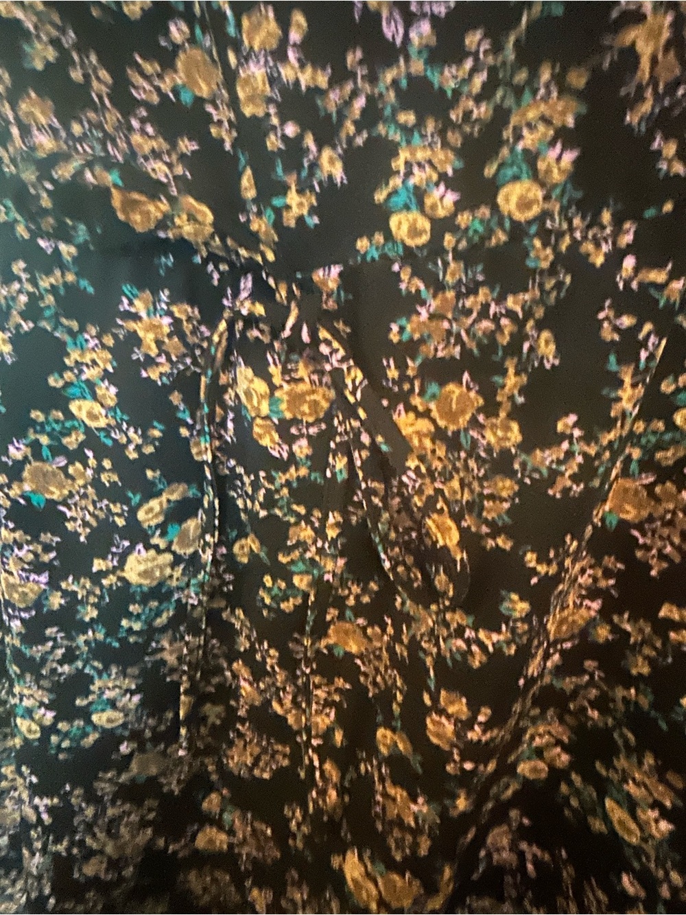 BloomChic Black Floral Midi Pinafore Dress with Brown and rose Accents - Picture 5 of 9